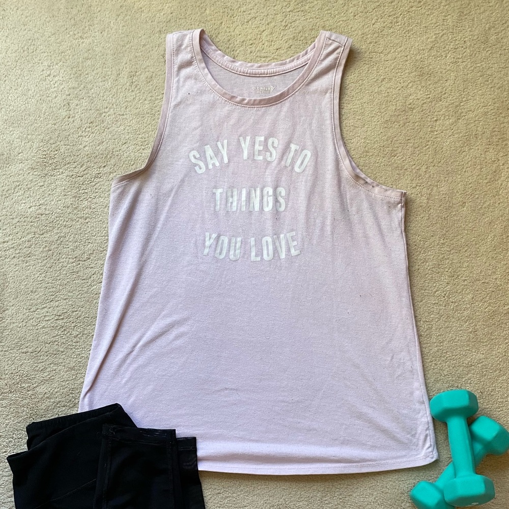 Old Navy Active Pale Pink Tank Top